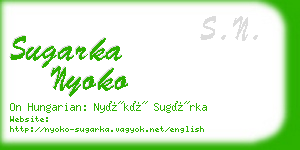 sugarka nyoko business card